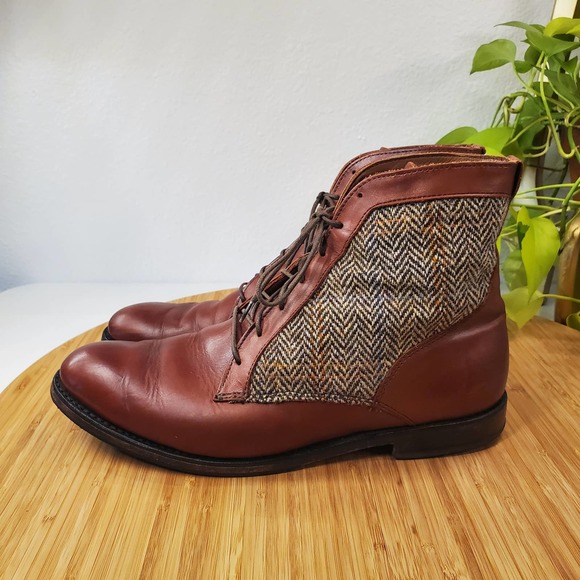 Allen Edmonds Shaker Heights Chilli Brown/Tan Tweed Oxford Dress Boot Men 10 D main image 5